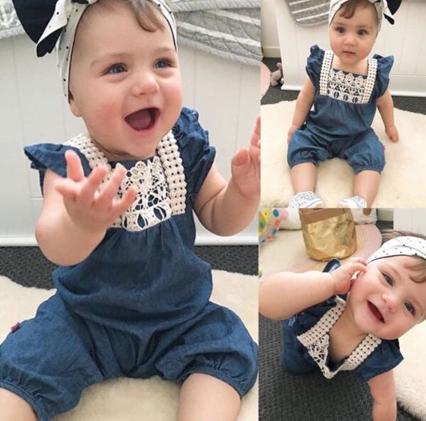 denim headband for baby