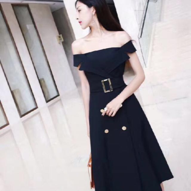 Off the 2025 shoulder trench dress