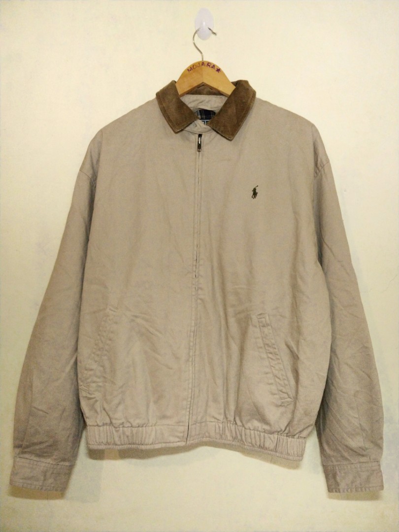 Ralph Lauren Harrington Jacket With Corduroy Collar Men S Fashion Coats Jackets And Outerwear On Carousell