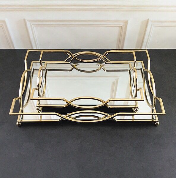 Rose Gold Mirror Tray Luxury Furniture Home Decor Others On Rose Gold Mirror Tray Luxury Furniture