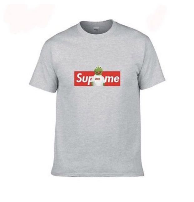 Supreme Kermit The Frog Box Logo T Shirt Women s Fashion Tops