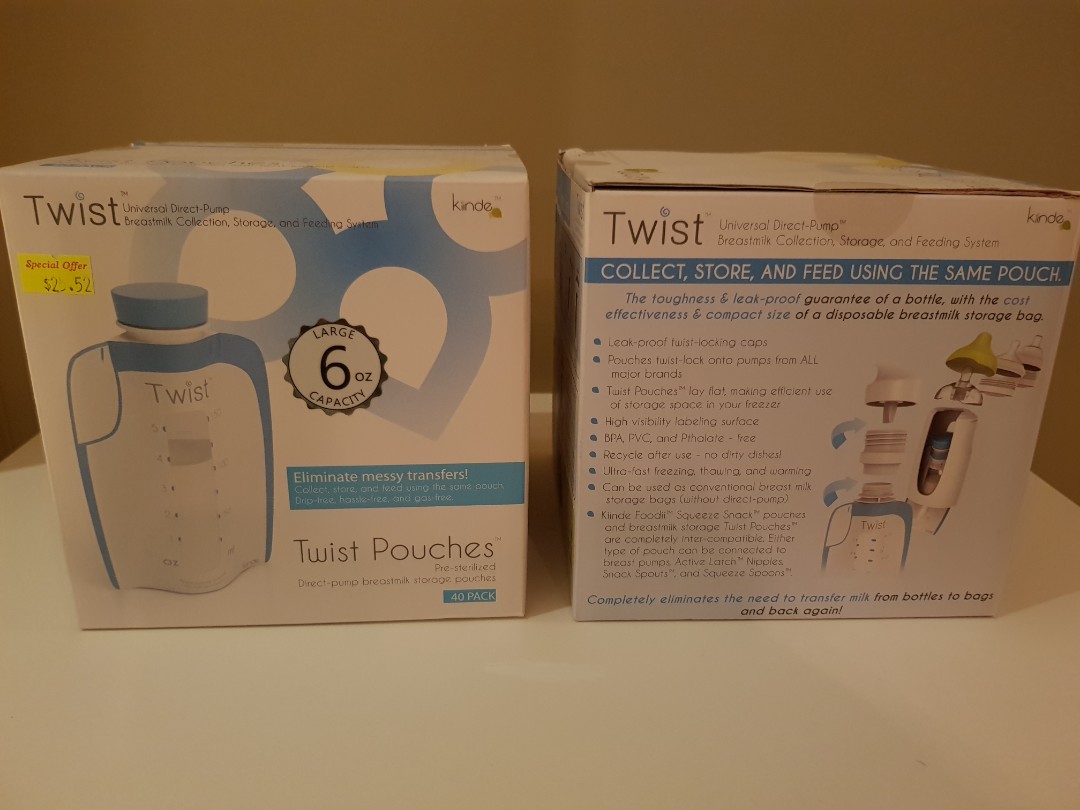 Twist Pouches Milk / Pureed Storage, Babies & Kids, Nursing & Feeding