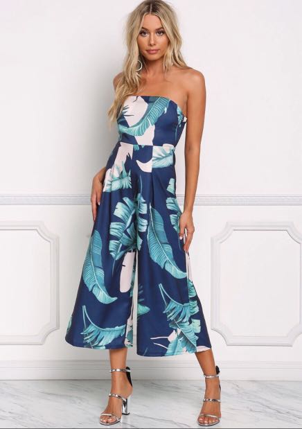 palm leaf playsuit