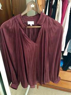 Witchery burgundy top, 8