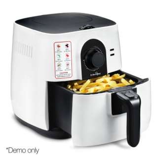 3L Oi Free Air Fryer - White Heat-insulated handle