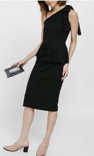 Love Bonito Neora Knotted Toga Pleated Midi Dress
