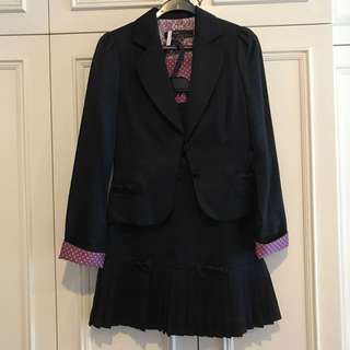 Cocoon- Blazer and matching skirt.