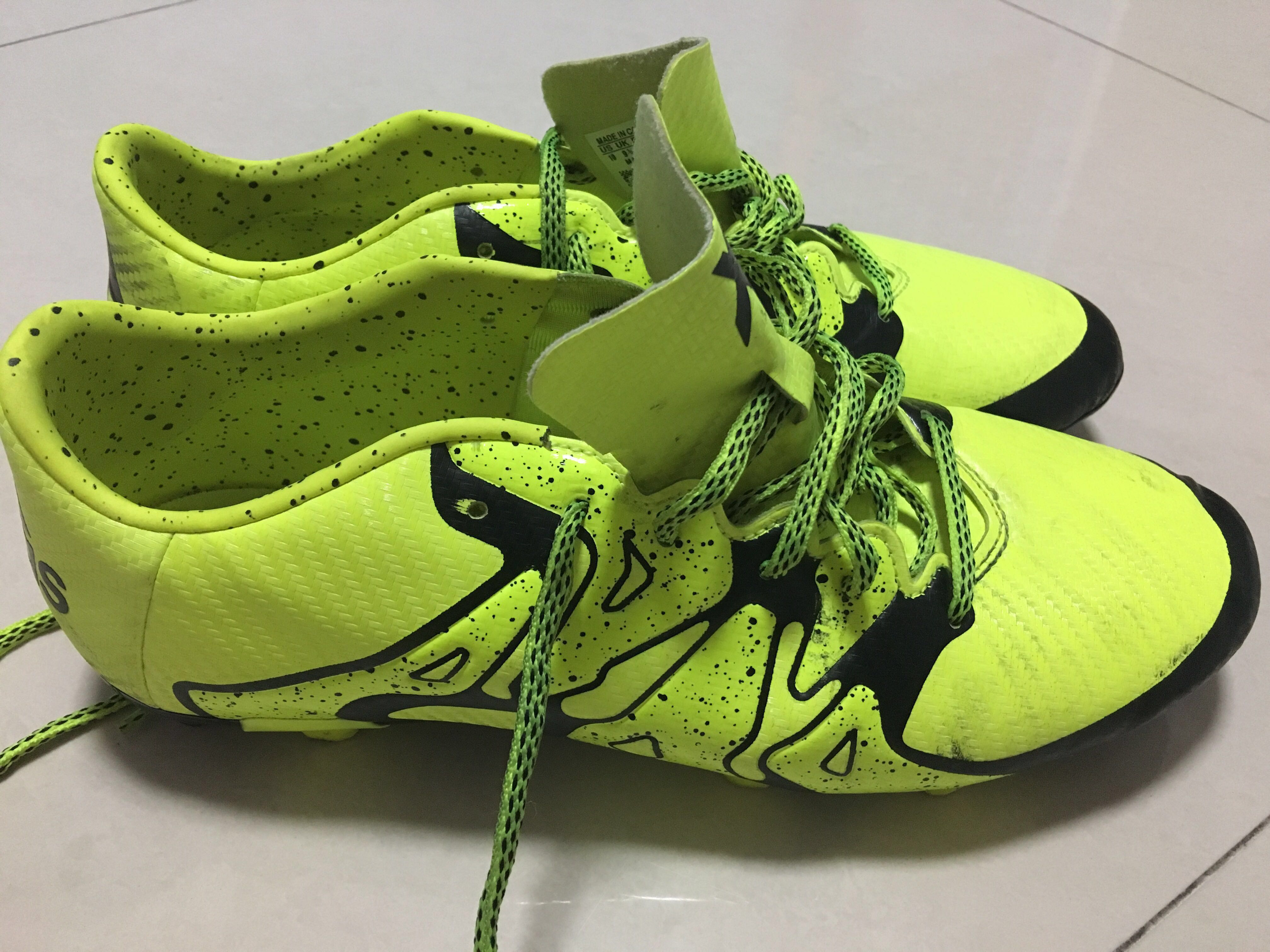 Kakadu Coche Empresario Adidas Soccer Boots F15.3 (Green color) US size 10 UK size 9.5, Women's  Fashion, Footwear, Sneakers on Carousell