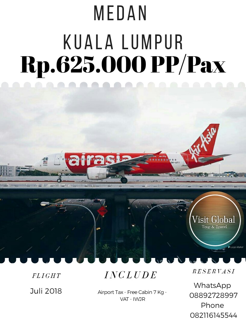 Air Asia Promo Medan Kuala Lumpur Flight Juli 2018 Tiket Voucher Objek Wisata Di Carousell
