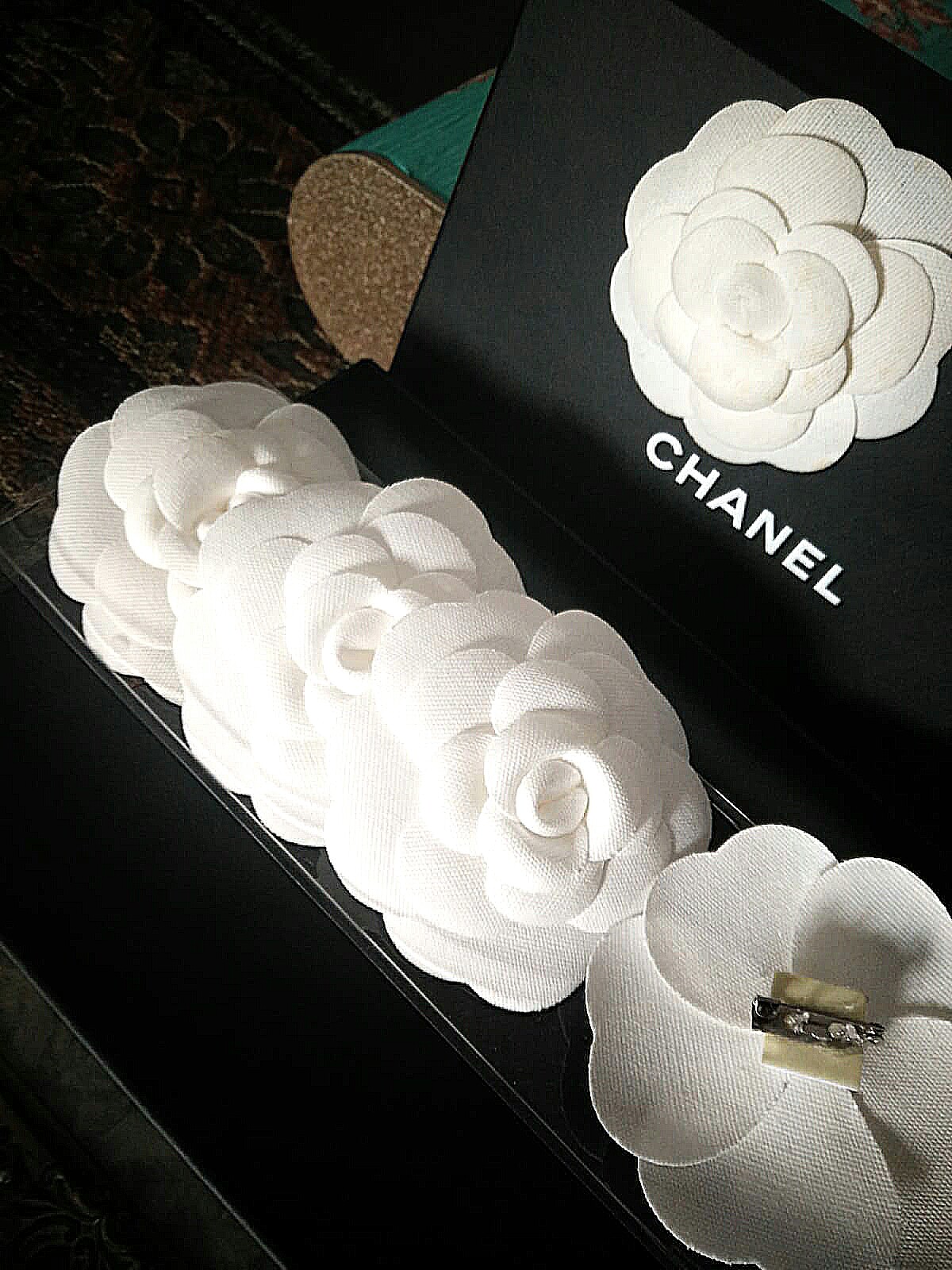 Auth Chanel Camellia Brooch Women S Fashion Accessories Scarves Shawls On Carousell Mademoiselle chanel ließ sich immer wieder von ihrer lieblingsblüte, der kamelie, für ihre modischen. auth chanel camellia brooch