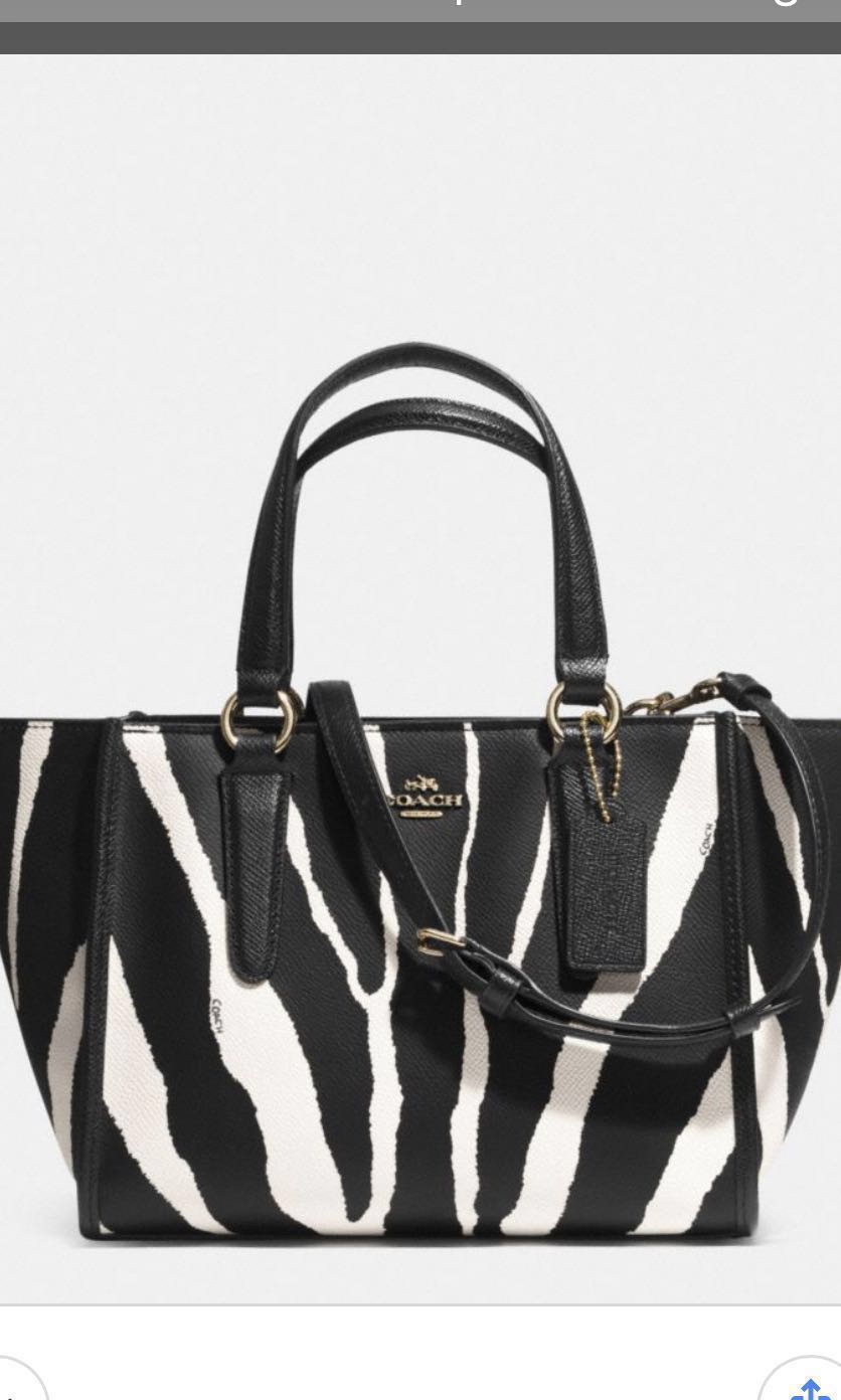 coach zebra bag