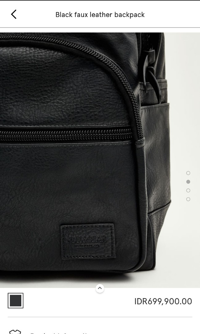 pull and bear leather backpack