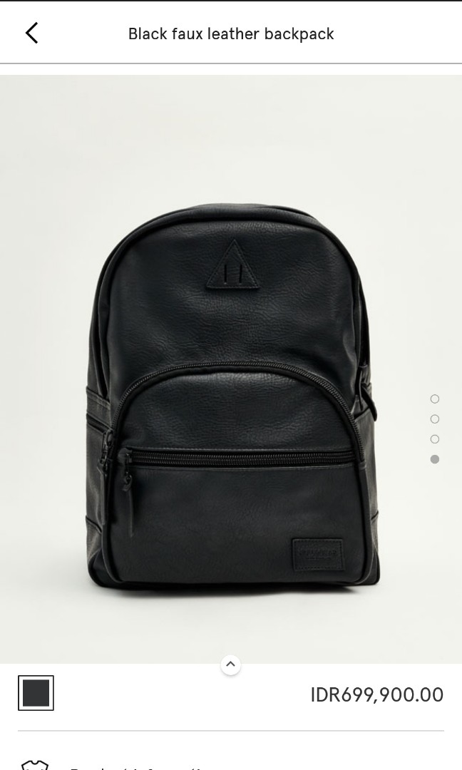 pull and bear leather backpack