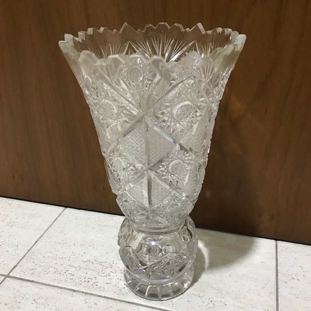 Bohemia Crystal Vase Vintage Collectibles Vintage Collectibles