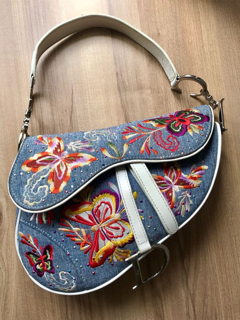 Dior butterfly saddle bag top