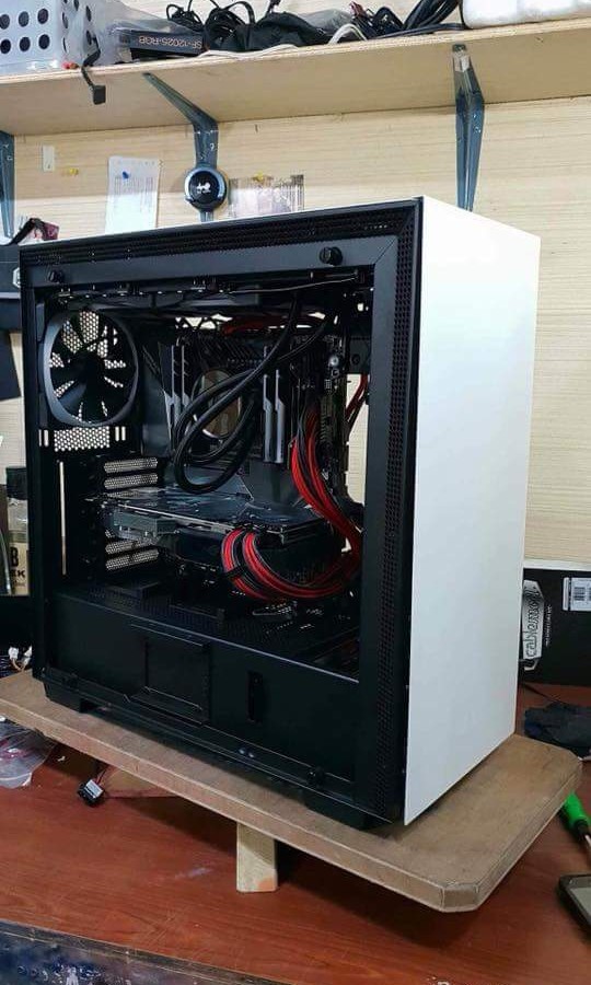 Gaming PC i9 rog build (Category: Desktops) located in Cebu City. Submitted by beagles30 (Listing ID 173623351, Image 2). Description: Cost 270k to build. Still bnew never been used only assembled. Selling for 180k Cpu: I9 7900x ----50k Mobo: RogRampageVi extreme mobo 39k GPU: Rog poseidon 1080ti -65k Memory:G skillz tridentz rgb 32gb 3000mhz - 23500 500gb 960 evo m.2 2x -13k each 500gb 850 evo ssd - 7500 1.5tb total Nzxt h700i case -11k Nzxt aer