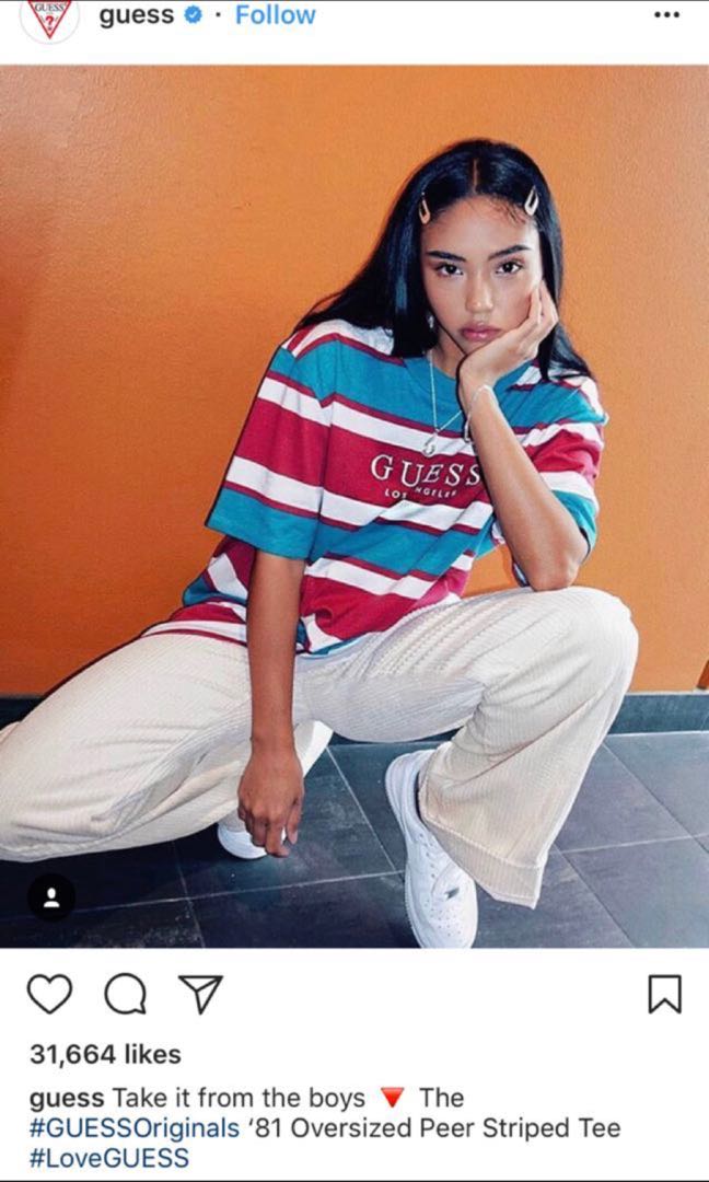 Guess peer striped tee new arrivals