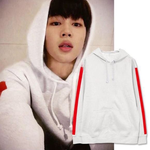 Jimin white hoodie cheap