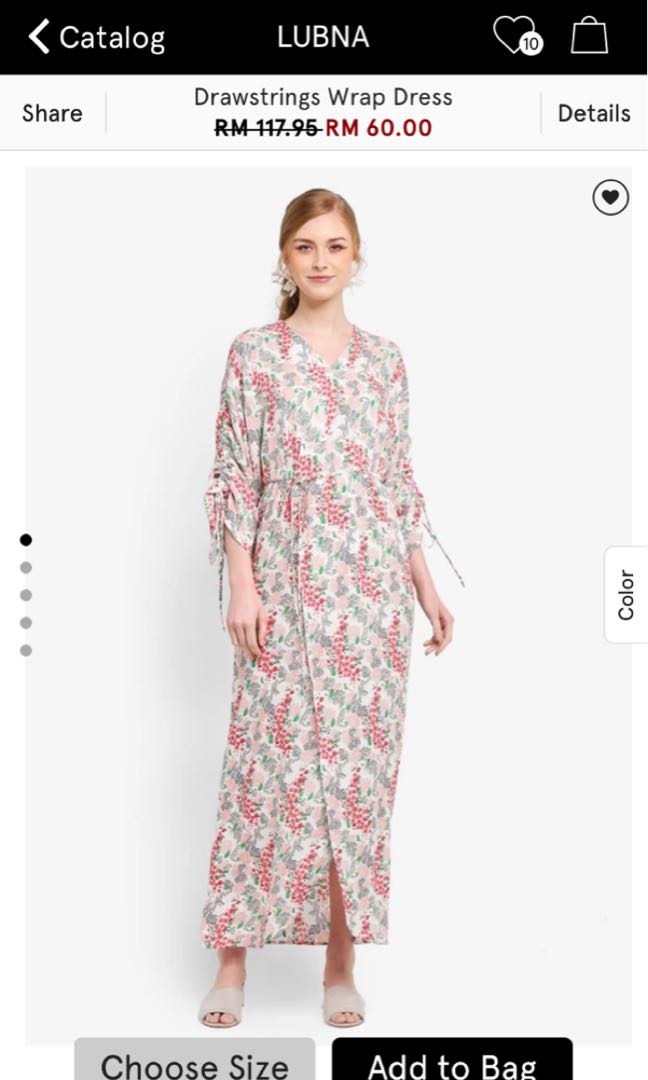 Lubna Drawstring Wrap Dress