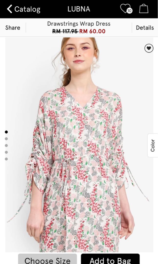 Lubna drawstring wrap shop dress