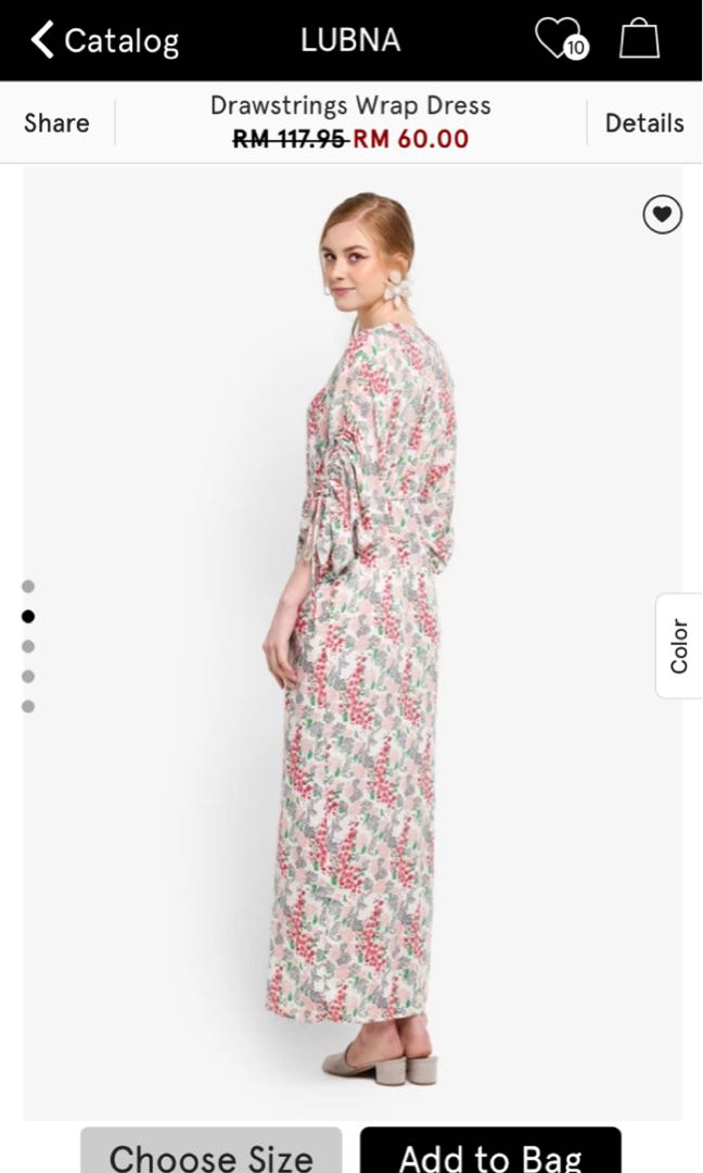 Lubna drawstring clearance wrap dress