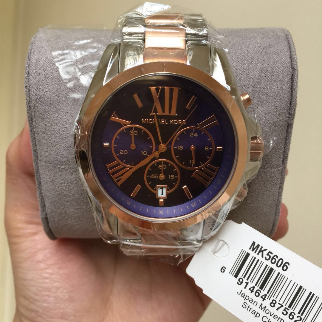 Michael Kors Mid Size Bradshaw Chronograph Watch Silver Color
