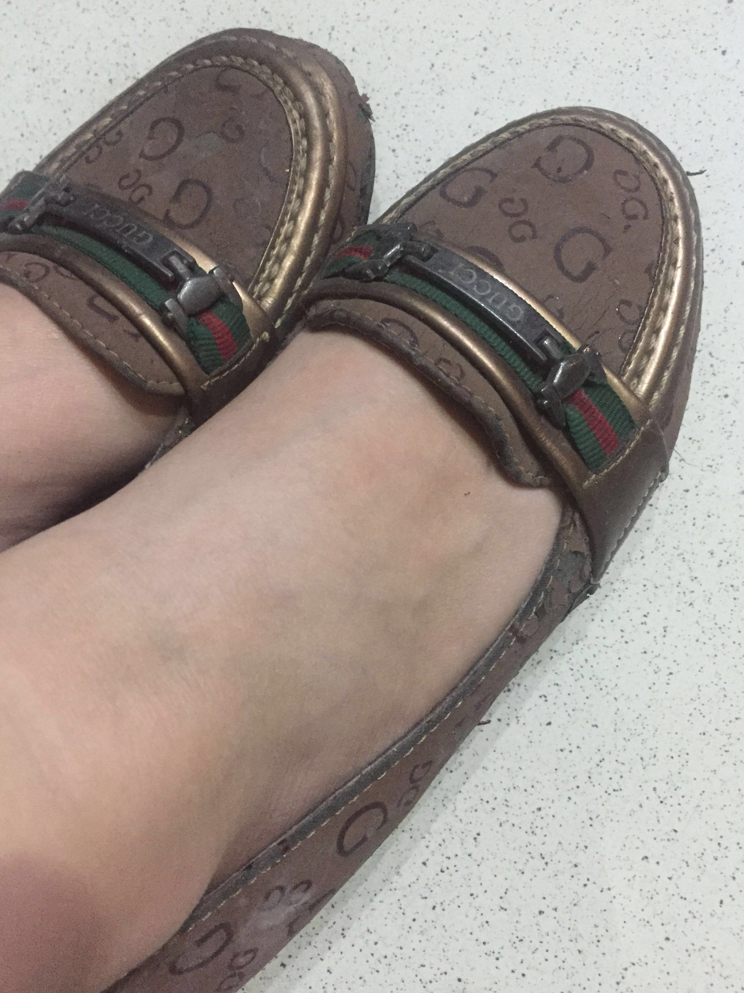 Sepatu Gucci Kw Super Brown Flat Shoes 36 Fesyen Wanita Sepatu Di Carousell