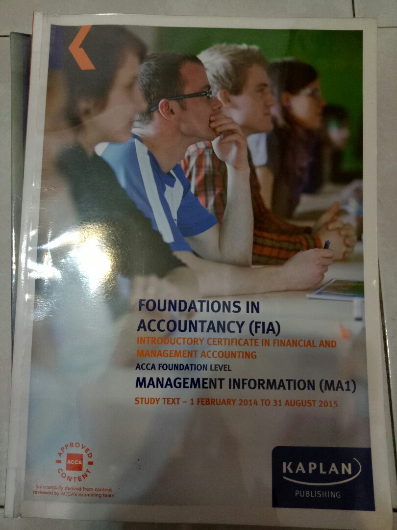 ACCA APPROVED [KAPLAN Textbook] for MA1 Management Information, Hobbies & Toys, Books