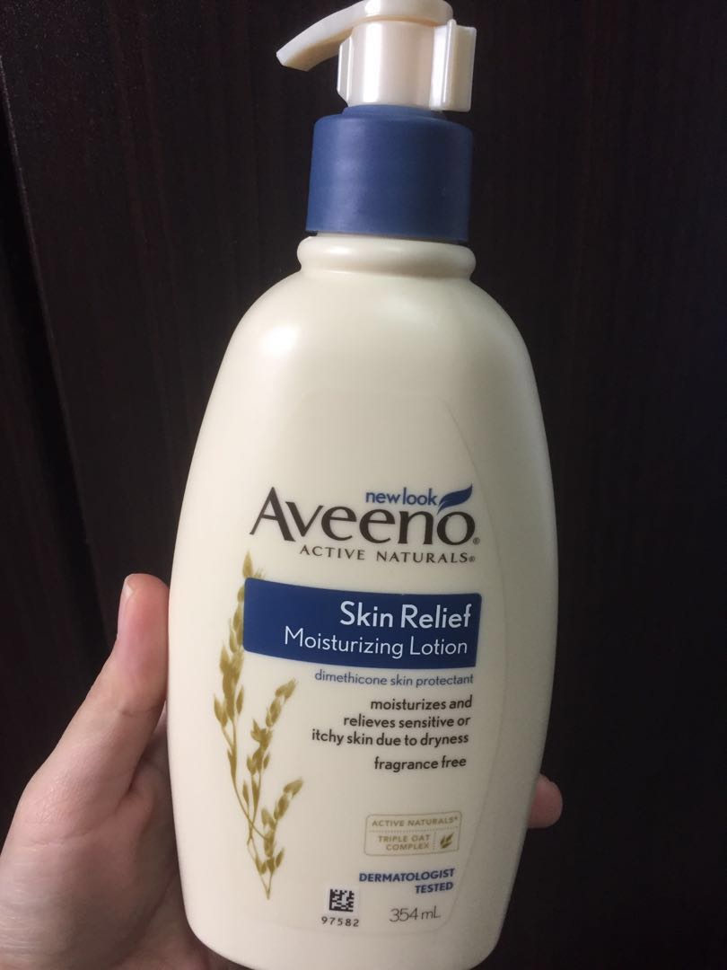 Aveeno Skin Relief Moisturising Lotion Health Beauty Face Skin Care On Carousell Home products skincare body lotion skin relief 24hr moisturizing lotion. carousell