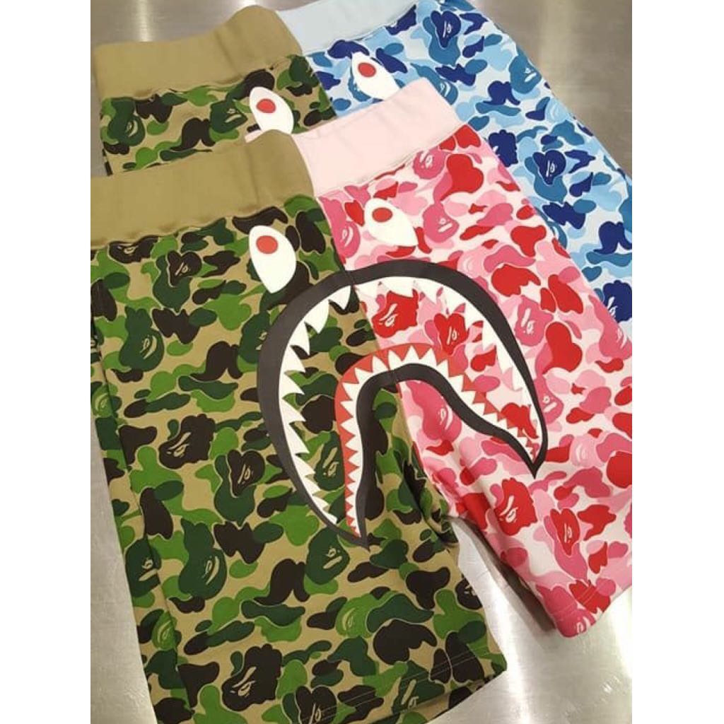 bape half camo shorts