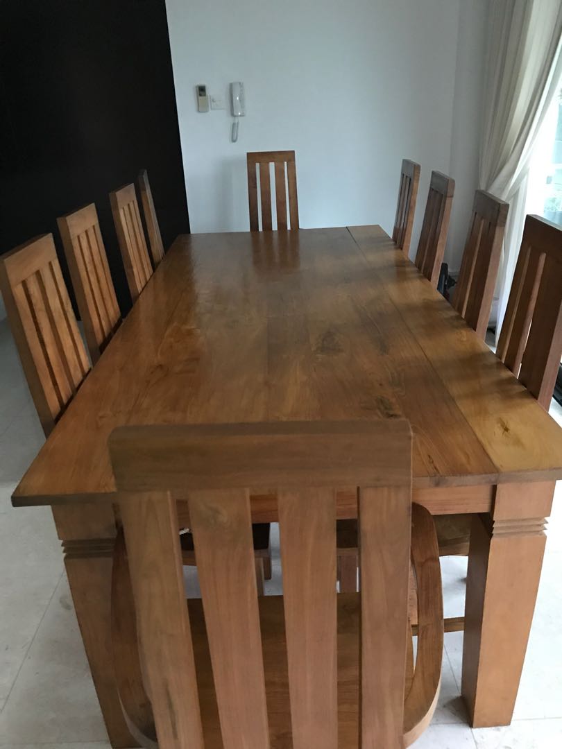Burma teak best sale dining table