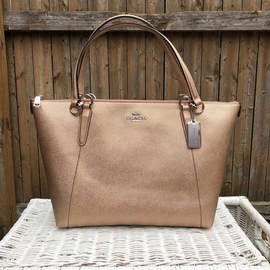 coach ava tote rose gold