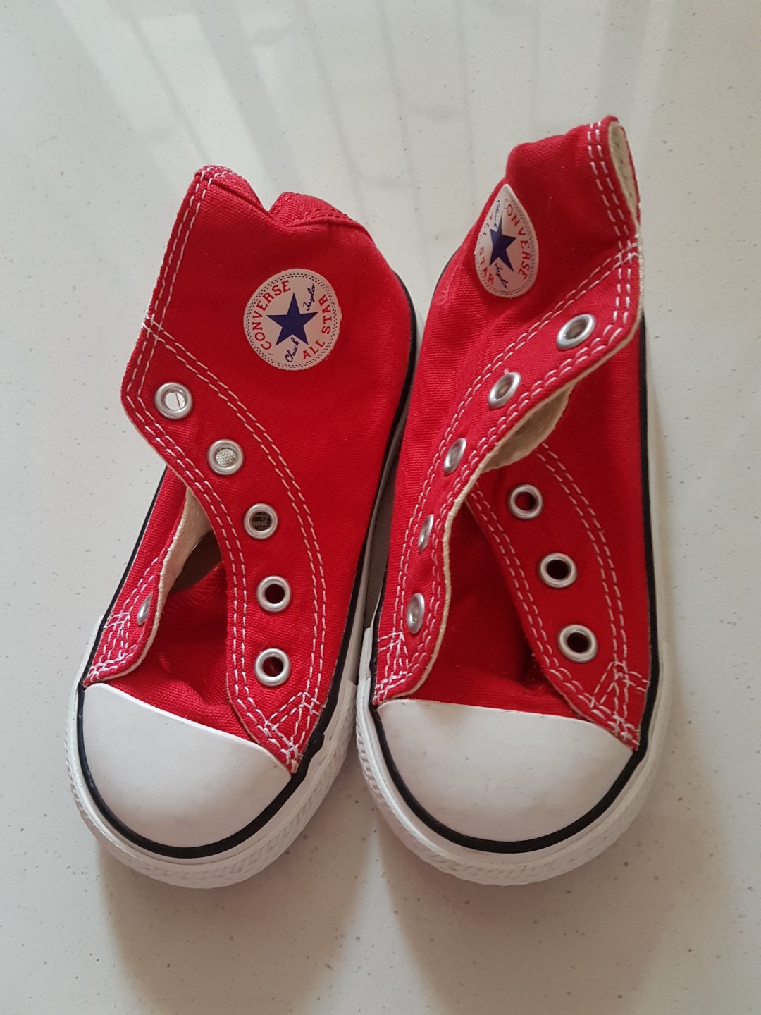 girls red converse shoes