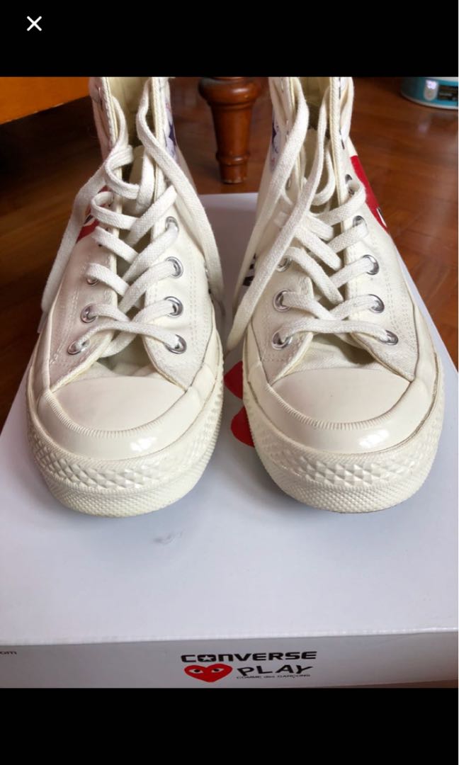 converse x commes des garcons cdg high cut sneakers Women s Fashion Footwear Sneakers on Carousell