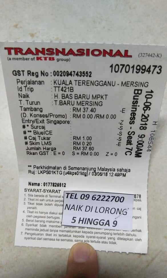 Kuala Terengganu Mpkt Mersing Tickets Vouchers Attractions Tickets On Carousell