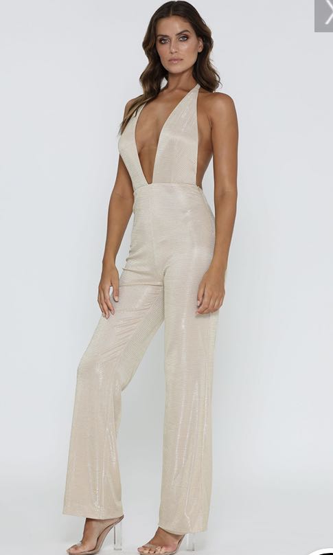meshki gold jumpsuit