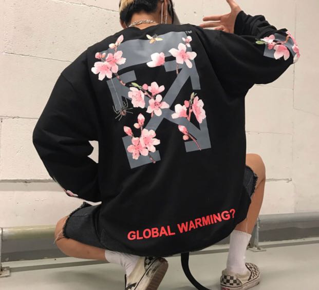 off white cherry blossom sweatshirt