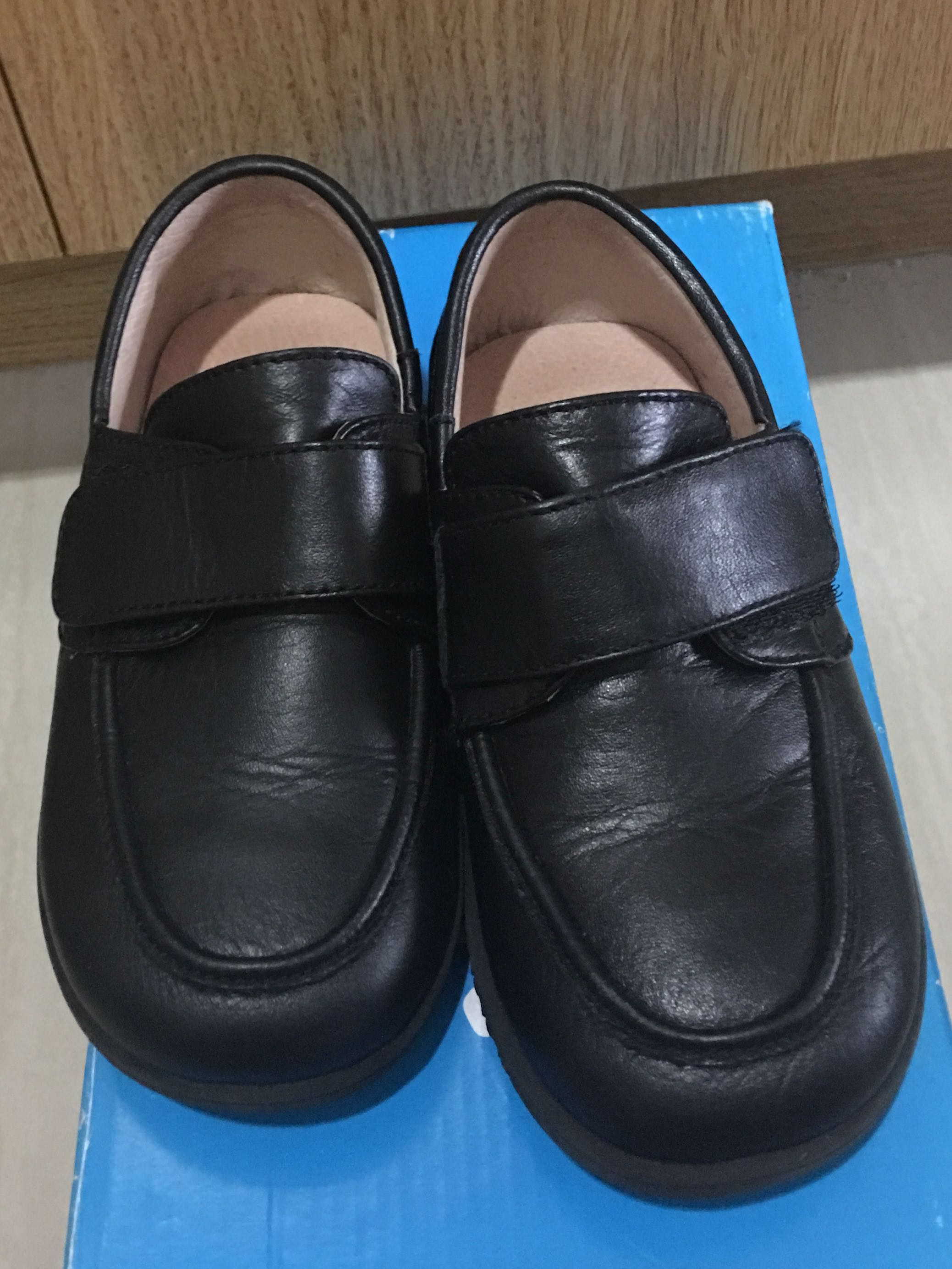 youth black school shoes