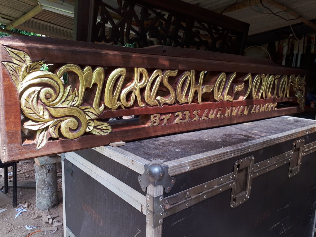 Sign board kayu, Furniture & Home Living, Home Decor, Wall Decor on