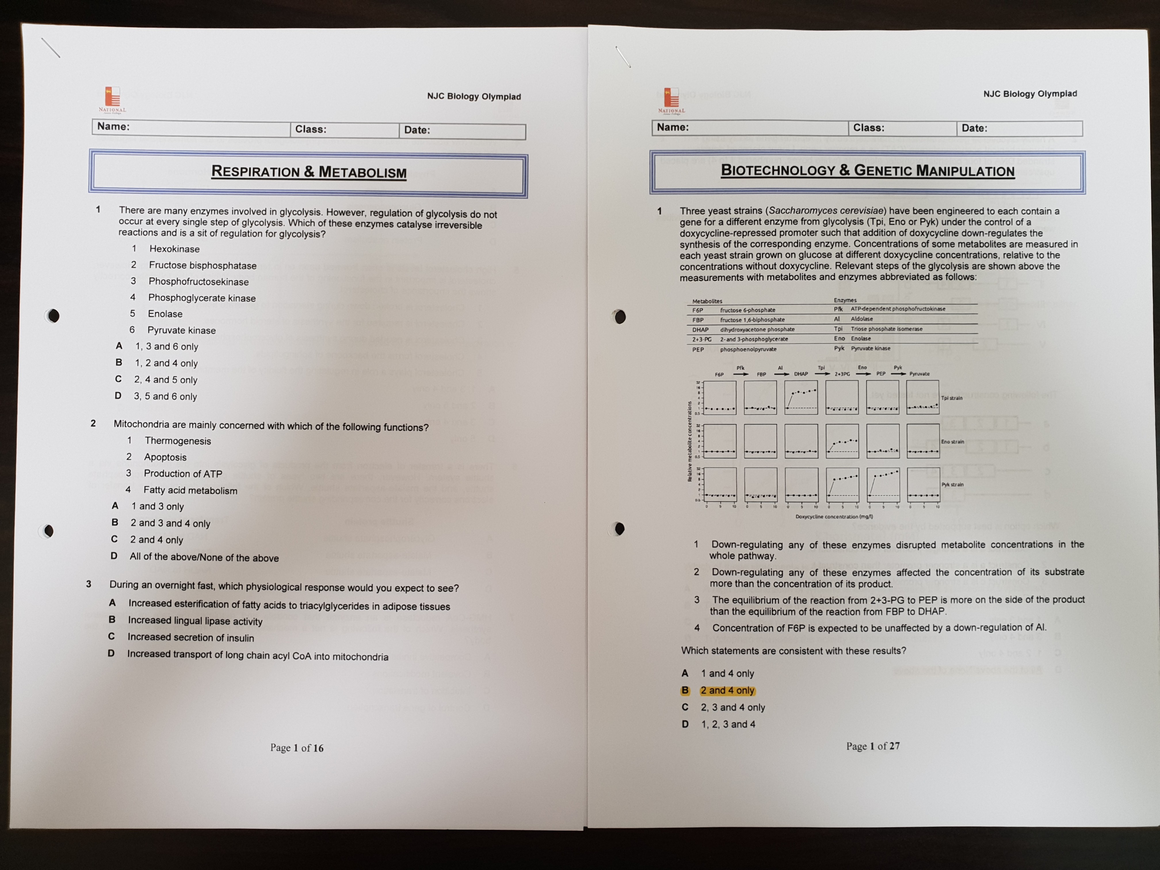 Singapore Biology Olympiad (SBO) Notes, Tutorials, Practice and