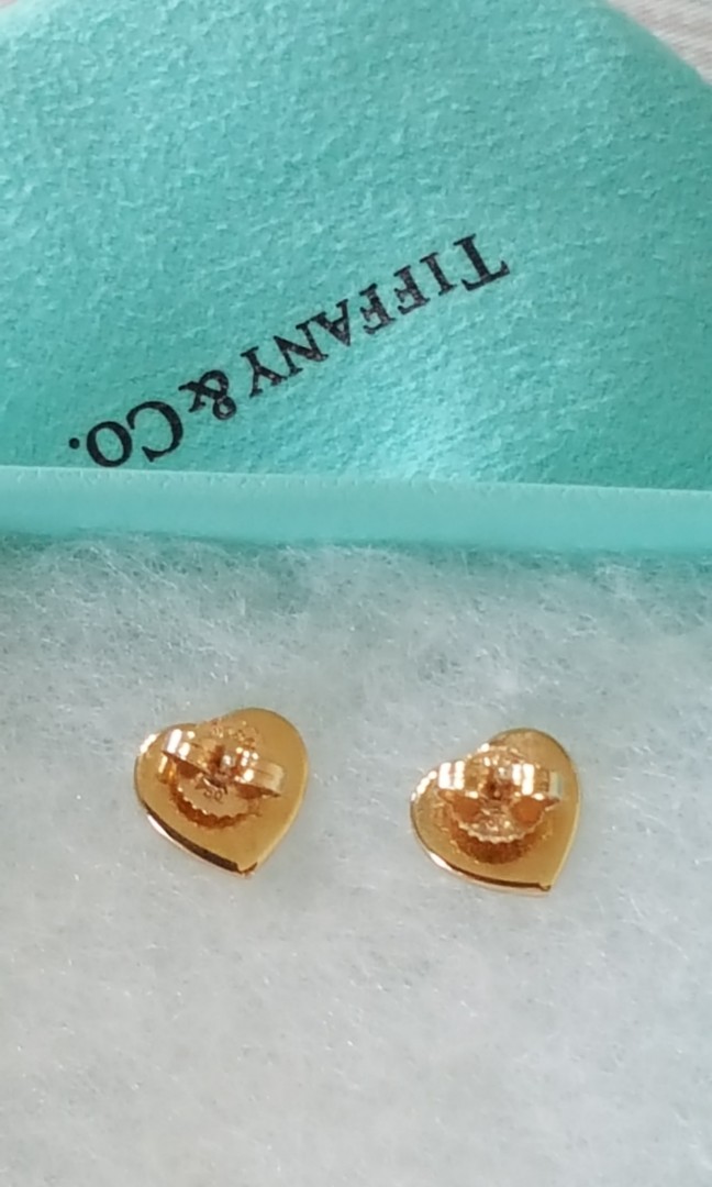 Tiffany Rose Gold Heart Tag earrings