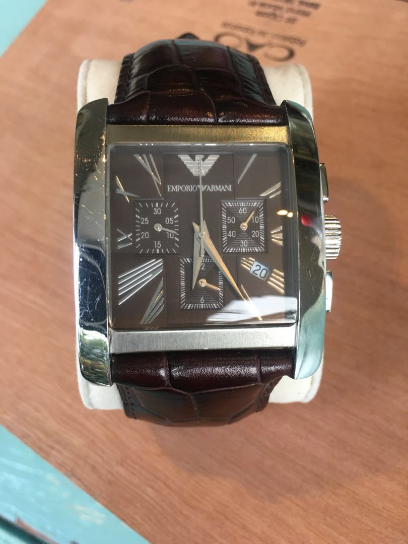 armani mens watches square face