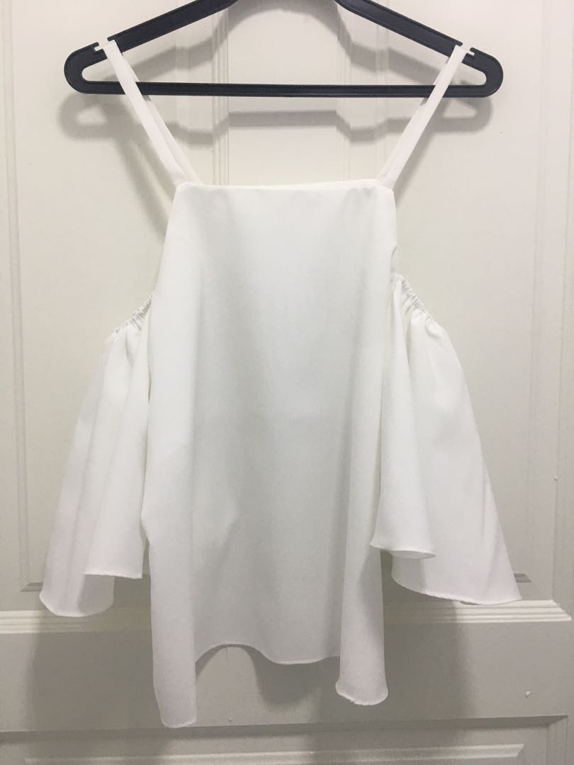 flowy cold shoulder top