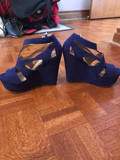 Cobalt Summer Wedges