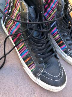 Vans hi top multi color
