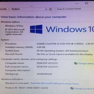 Intel corei3(TM)i3-2120 cpu 3.30ghz