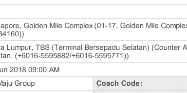 2x Sri Maju Tix From Golden Mile To Tbs Kl Everything Else On Carousell