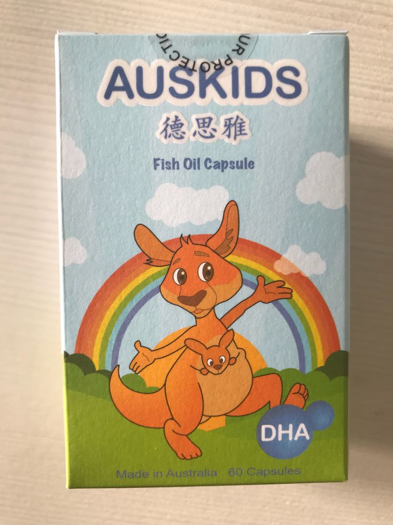 Auskids DHA Fish Oil 60 Capsules for Kids, Babies & Kids, Nursing & Feeding, Weaning & Toddler