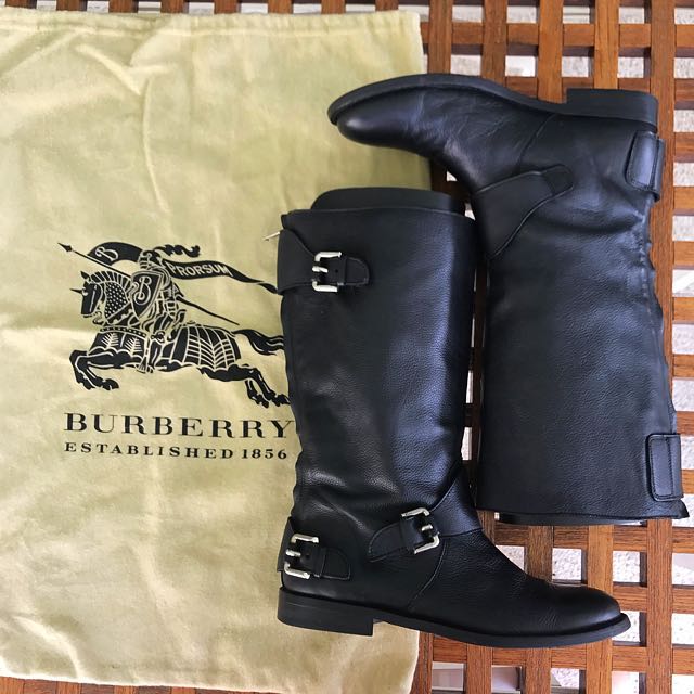 burberry leather riding boots