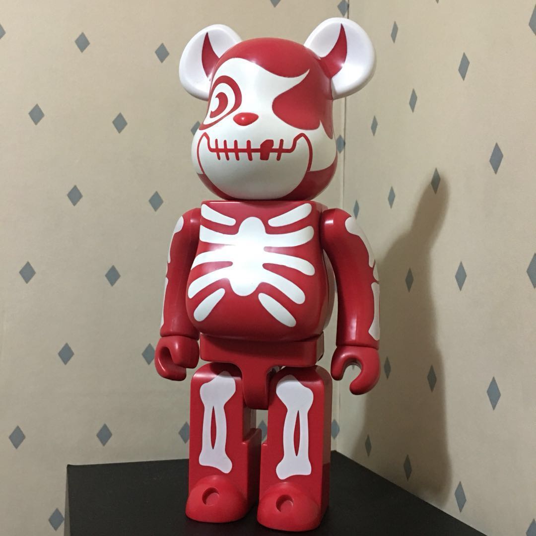 Bearbrick 400% 紅骨骷髏骨BALZAC Bear Be@rbrick Toy Figure Art